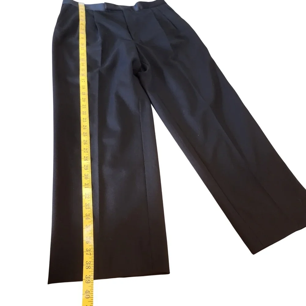 Tallia Uomo Mens Tuxedo Suit 40R 32W Black‎ Worsted Wool Formal Wedding Occasion
